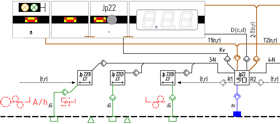 Figure with traction selection amplifier deployment.